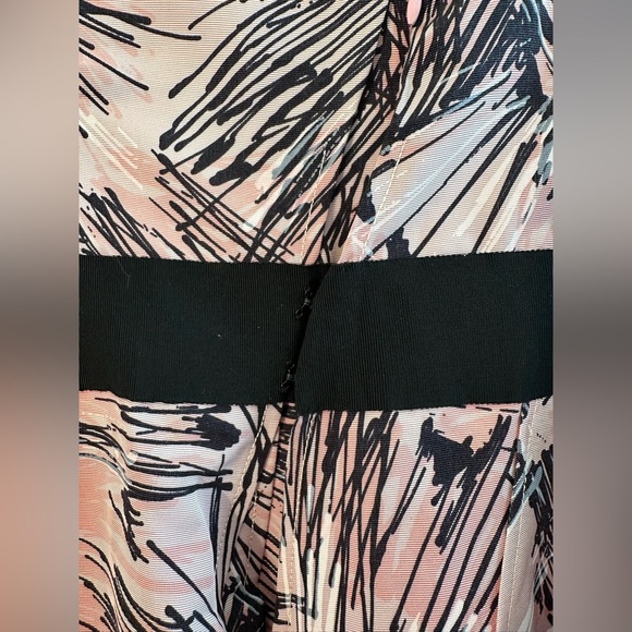 CAROLINA HERRERA 10 Silk Splash Parasol Print Strapless Cocktail Pink MADE USA - Picture 10 of 16